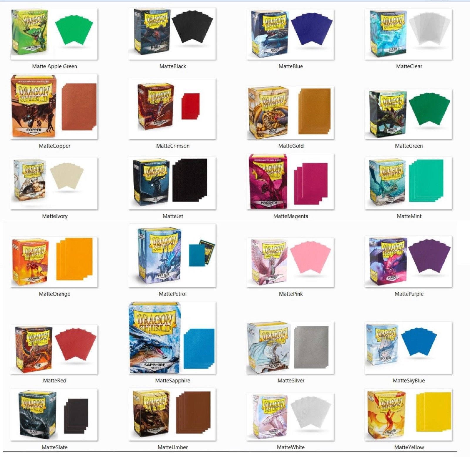 Dragon Shields: (100) Matte Standard Sleeves Gameology Dragon Shields: (100) Matte Standard Sleeves Gameology