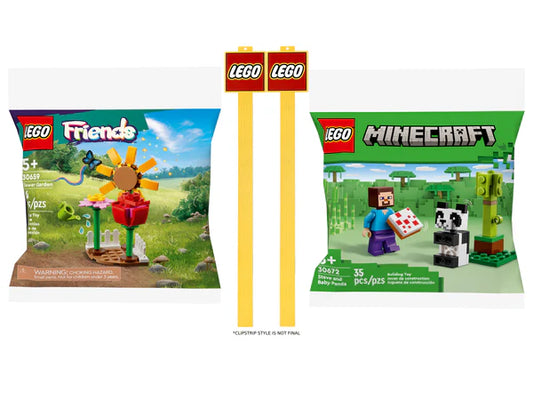 Lego Clipstrip Flower and Minecraft Panda Impulse 7811U