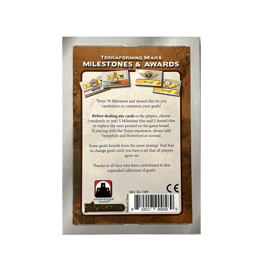 Terraforming Mars: Milestones and Awards Expansion