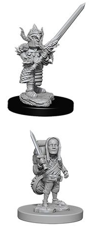 DUNGEONS AND DRAGONS: NOLZUR'S MARVELOUS UNPAINTED MINIATURES -W6-MALE HALFLING FIGHTER