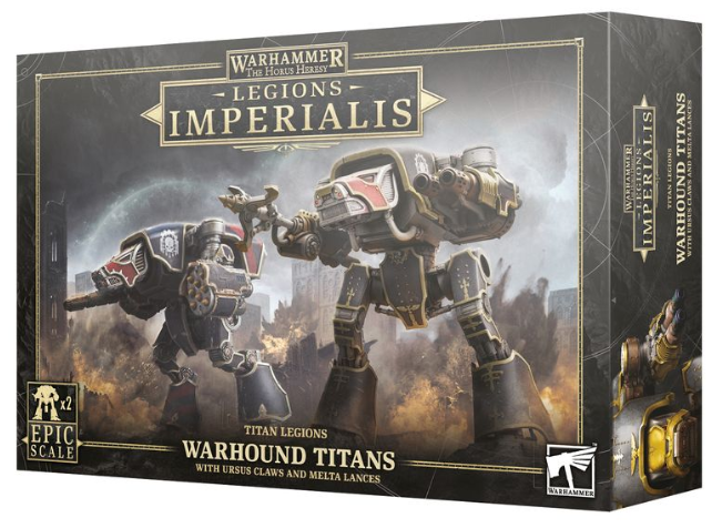 LEGIONS IMPERIALIS: WARHOUND TITANS WITH URSUS CLAWS AND MELTA LANCES