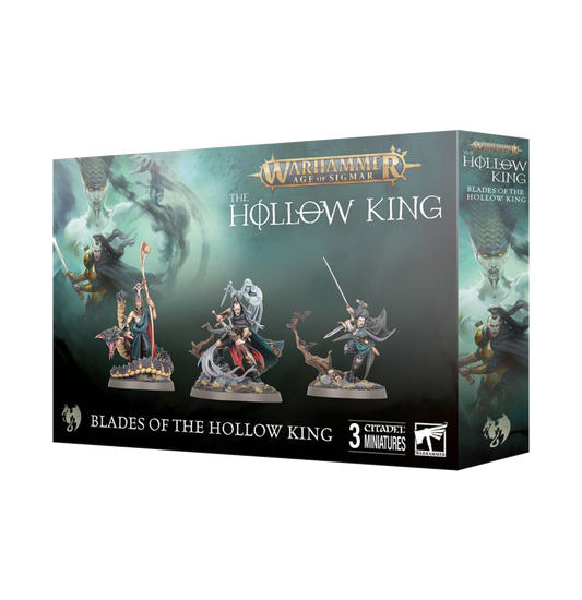Warhammer Age of Sigmar game box for 'The Hollow King' with miniatures