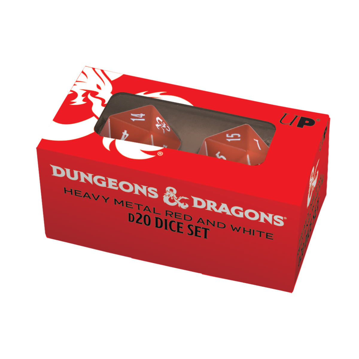 Dungeons and Dragons RPG: - Heavy Metal - Red and White Dice Set