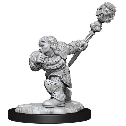Magic The Gathering Unpainted Miniatures: Dwarf Fighter & Dwarf Cleric