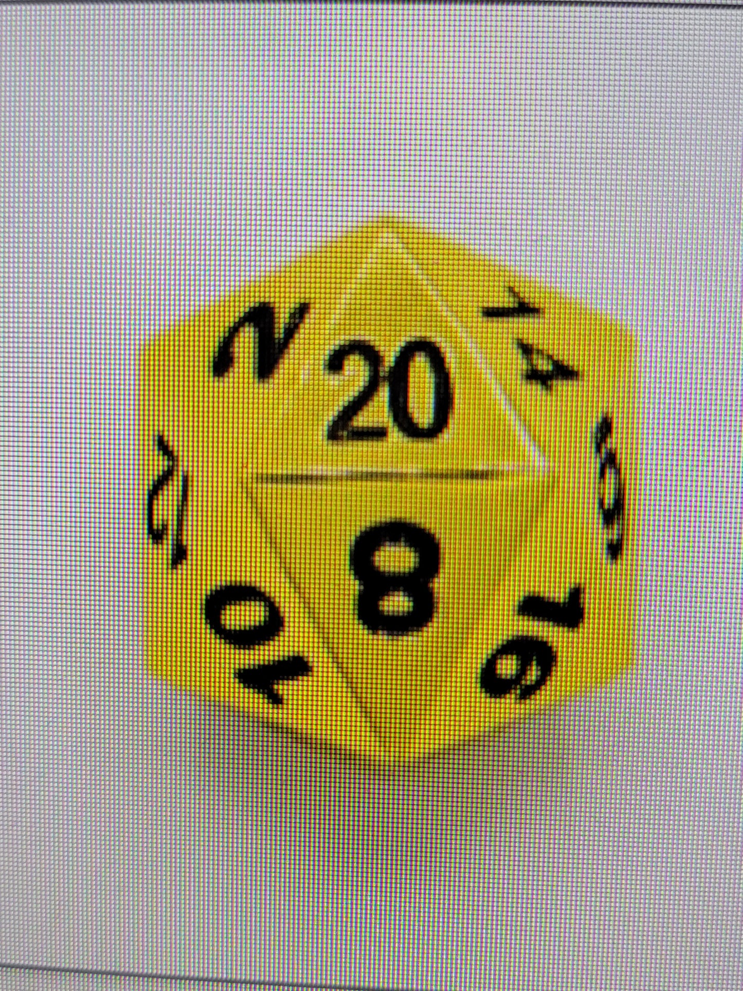 Single Metal D20 - Shiny Gold with Black numbers
