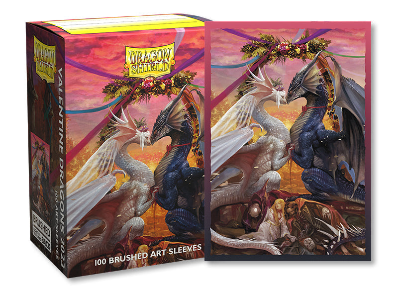 Dragon Shields: (100) Brushed Art - Valentine Dragons 2023