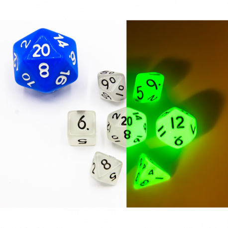 Mini Set of  Polyhedral Dice with Numbers