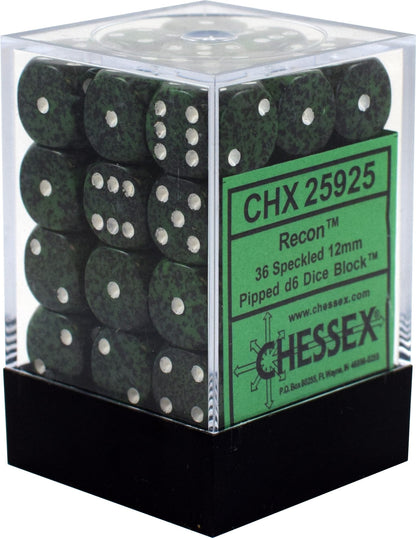 Speckled: 12mm D6 Dice Block of 36 Dice