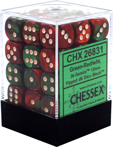 Chessex Gemini: 12mm D6 Set of 36 Dice