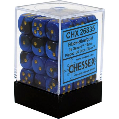 Chessex Gemini: 12mm D6 Set of 36 Dice