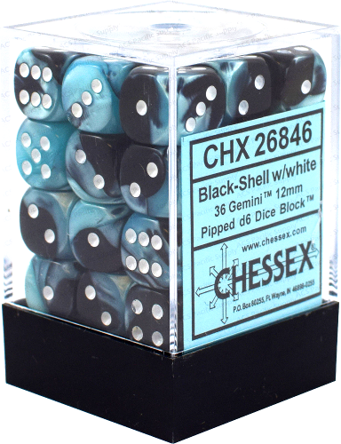 Chessex Gemini: 12mm D6 Set of 36 Dice