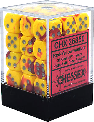 Chessex Gemini: 12mm D6 Set of 36 Dice