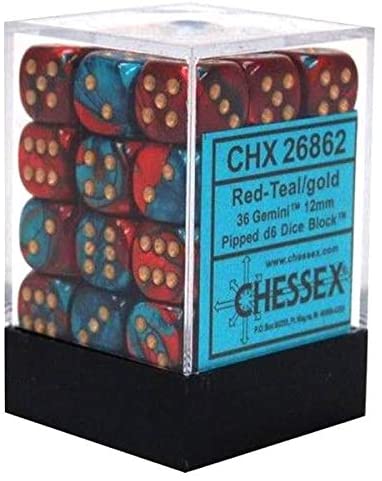 Chessex Gemini: 12mm D6 Set of 36 Dice