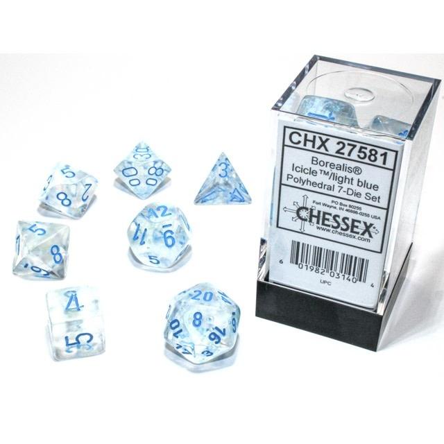 CHESSEX: Borealis Polyhedral 7-Die Dice Set