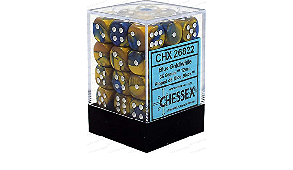 Chessex Gemini: 12mm D6 Set of 36 Dice