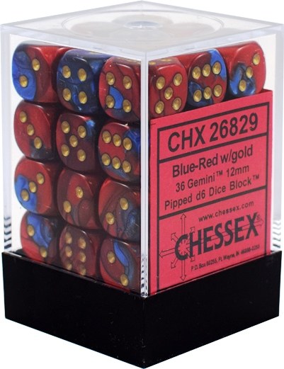 Chessex Gemini: 12mm D6 Set of 36 Dice