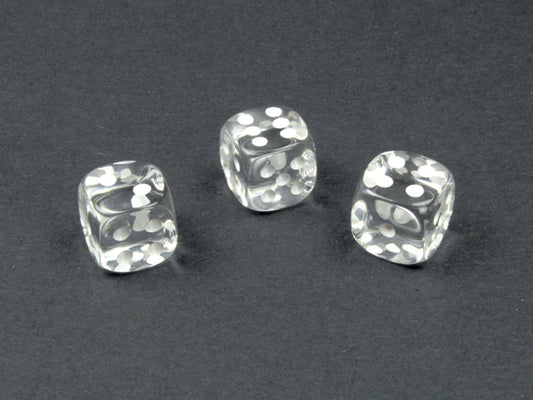 Clear Dice 12mm D6