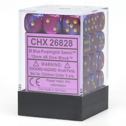 Chessex Gemini: 12mm D6 Set of 36 Dice